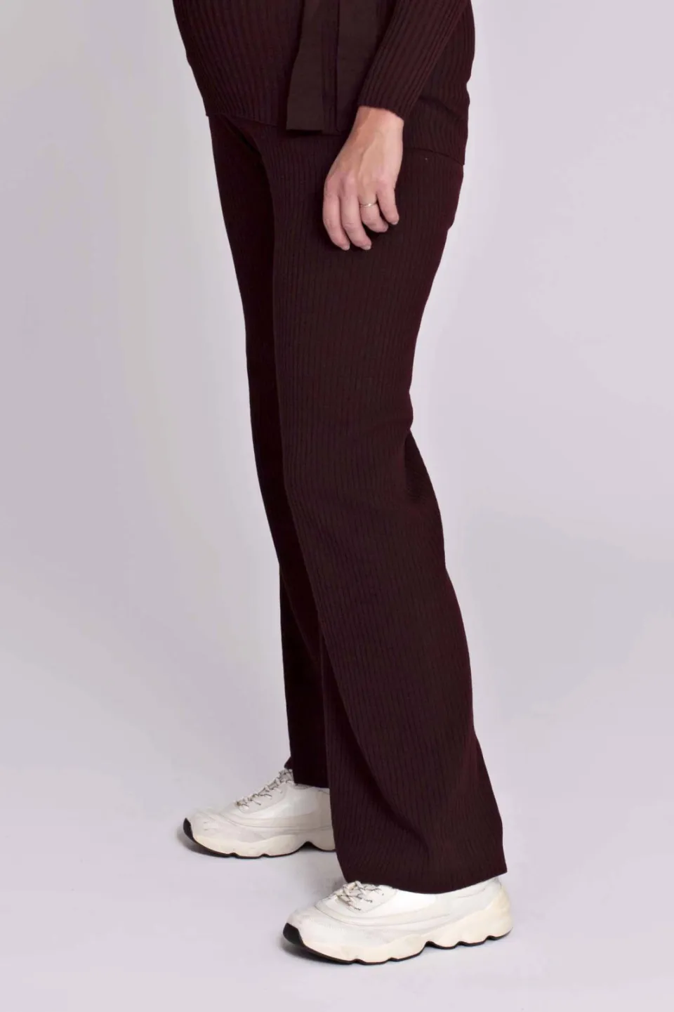 LOVE2WAIT straight high waist zwangerschapsbroek donkerrood, foto 4