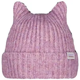 Barts gebreide muts roze met oren Meisjes Acryl Effen-55