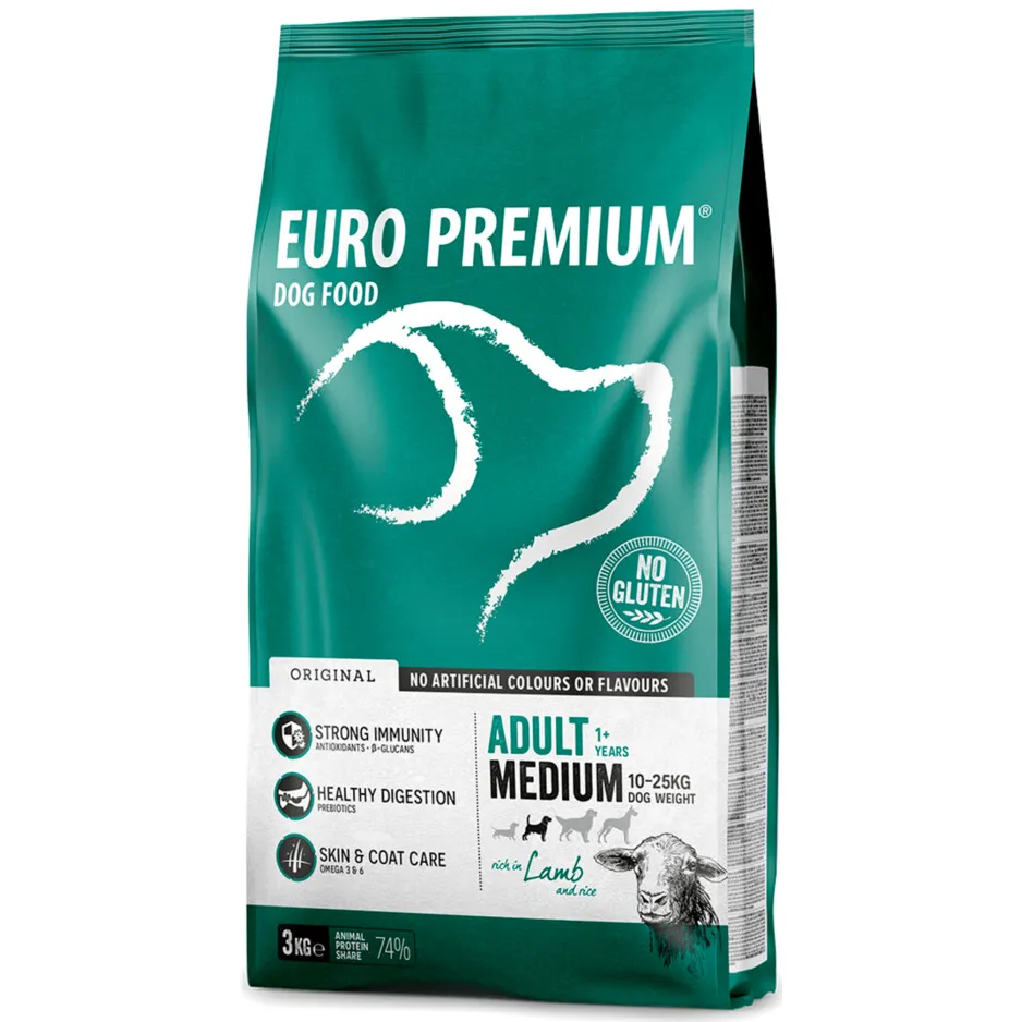 Euro-Premium Adult Medium Lam - Rijst 3 kg, foto 2