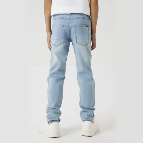 NAME IT KIDS slim fit regular waist jeans light blue denim, foto 3
