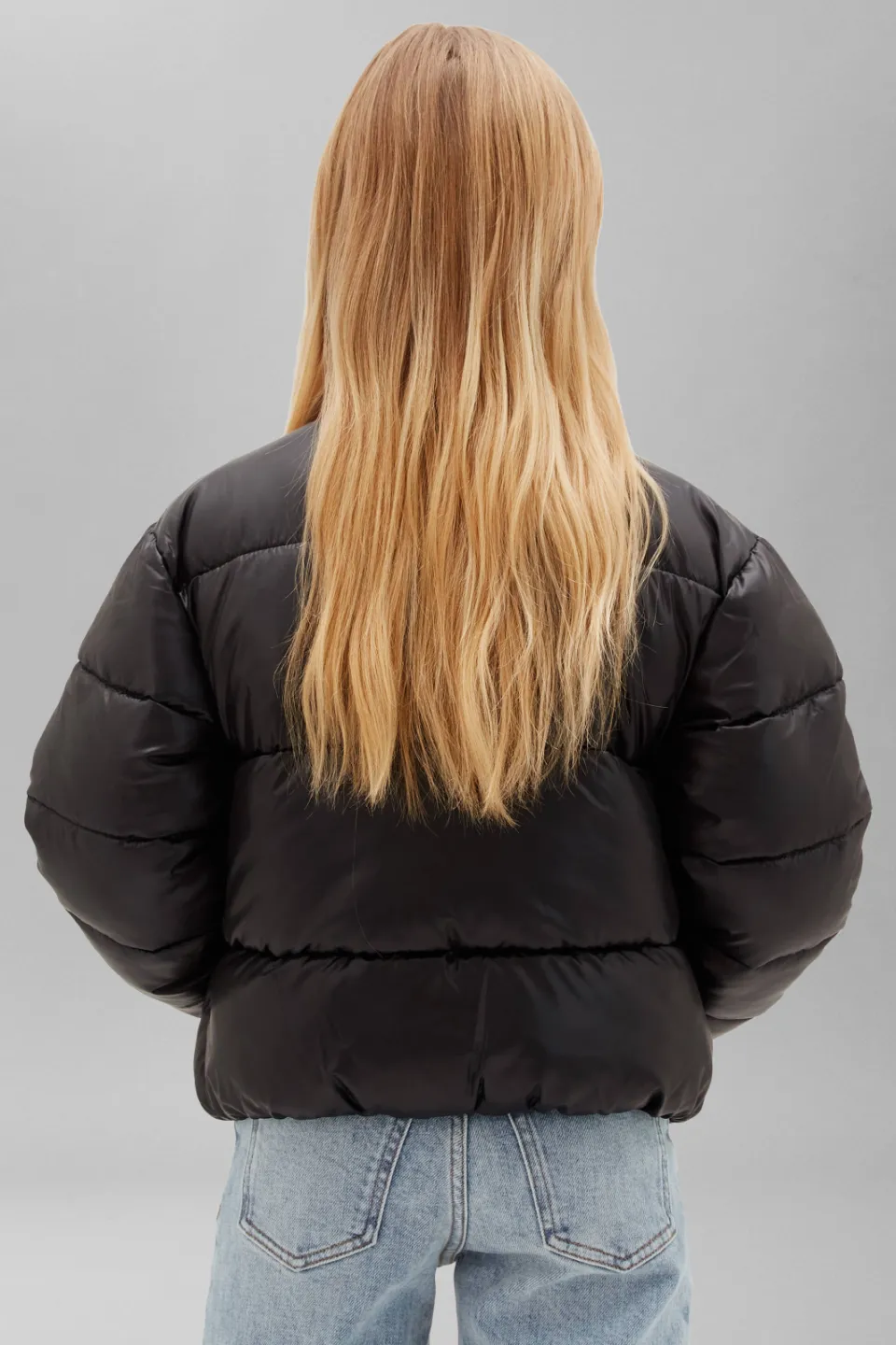 Calvin Klein gewatteerde winterjas met opstaande kraag zwart, foto 3