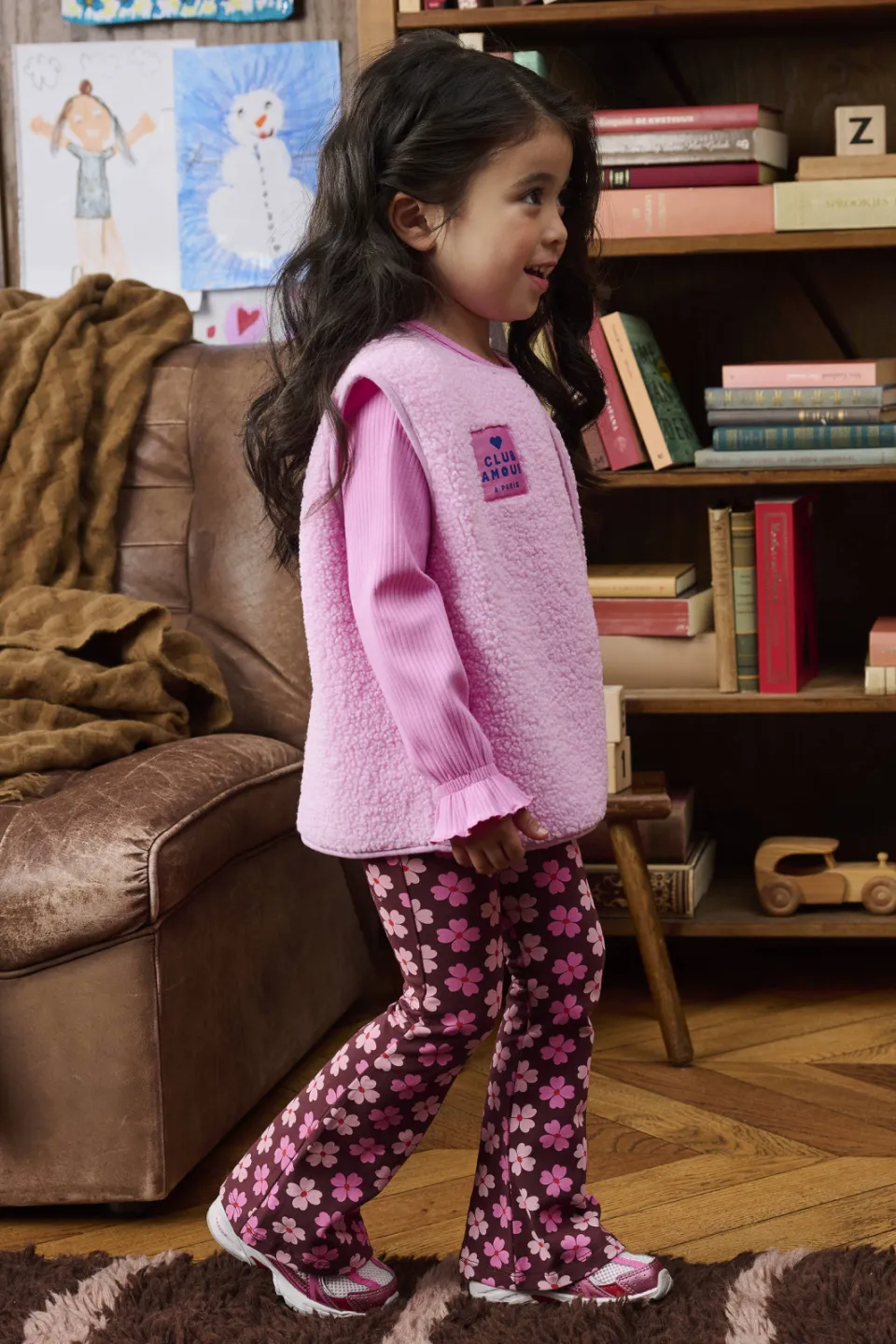 Z8 mini flared broek Rana donkerrood/roze, foto 5