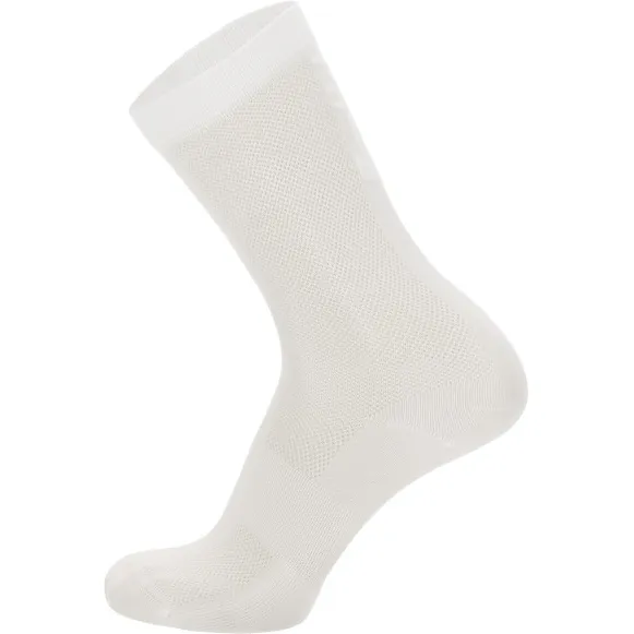 Santini Q-Skin Puro hoge fietssokken grijs/wit