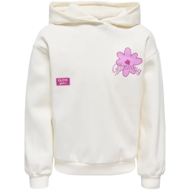Only KIDS ONLY GIRL hoodie met backprint - offwhite