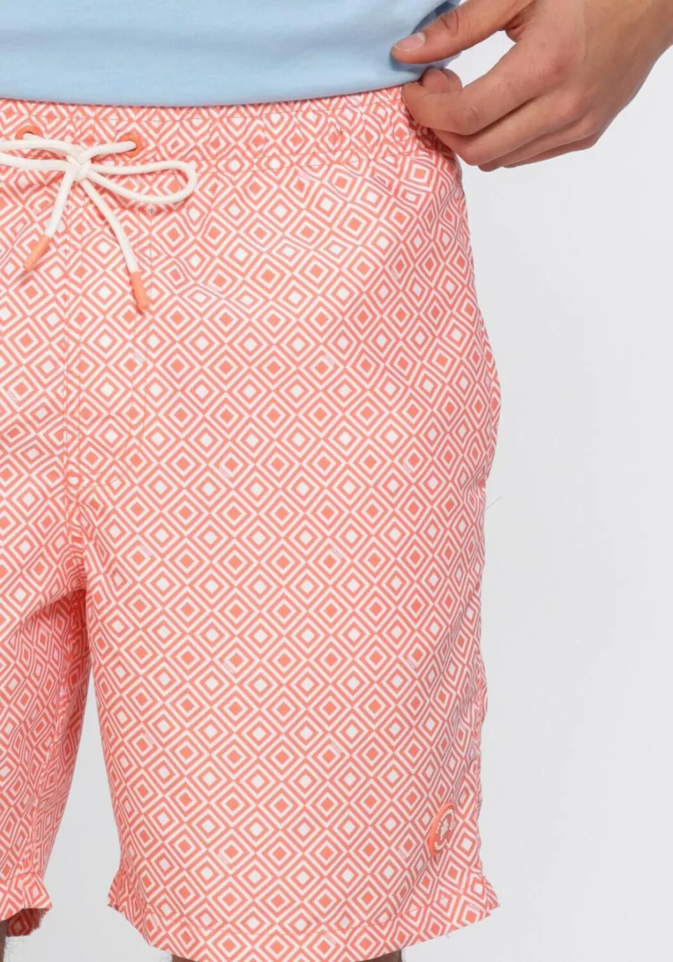 Shiwi Mike zwemshorts 7 inch geo square koraal, foto 4