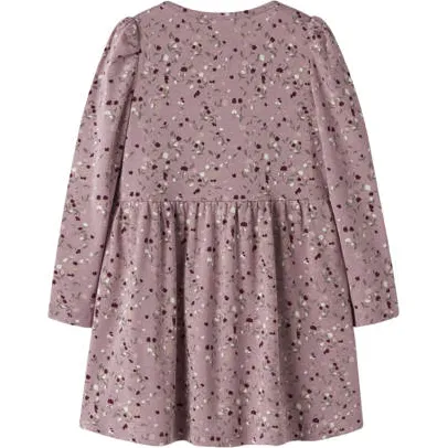NAME IT MINI gebloemde midi jurk lila, foto 2