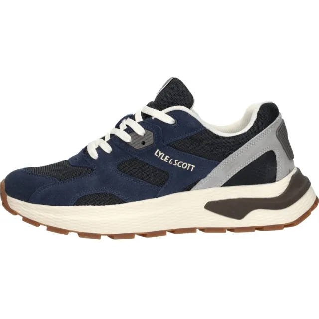Lyle & Scott Logan lage sneakers blauw, foto 2