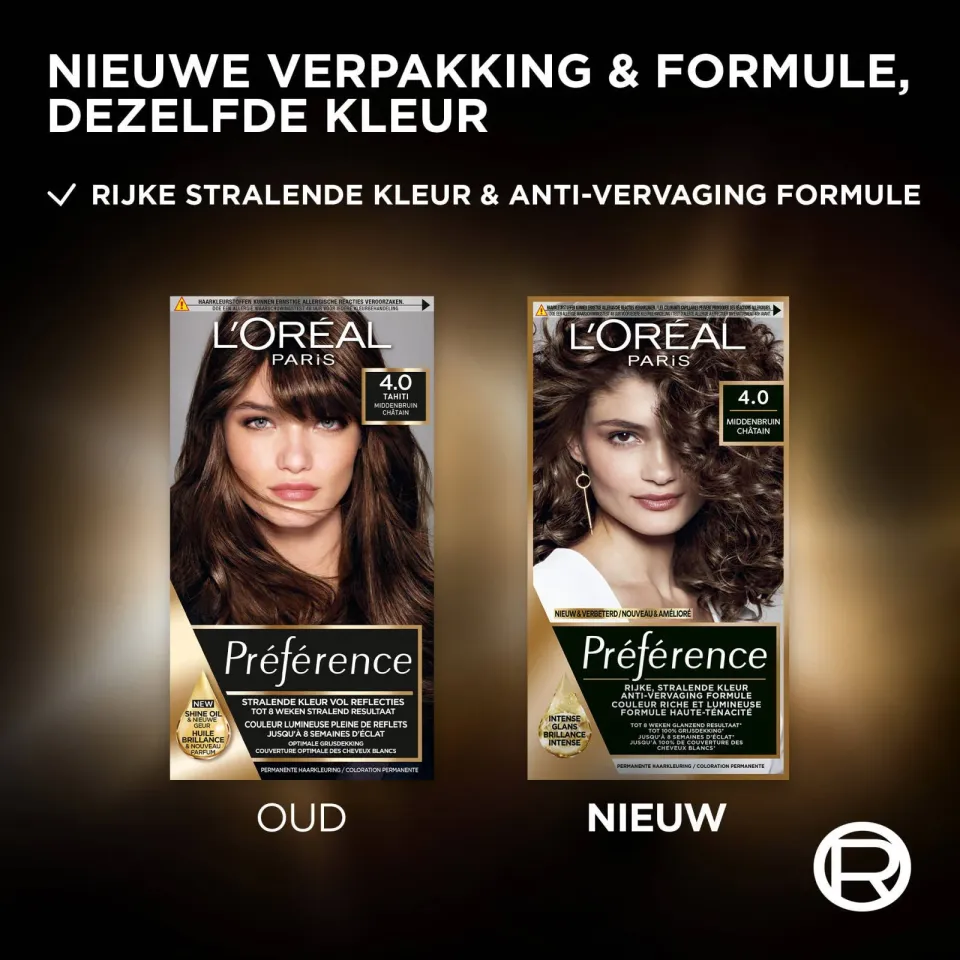 L'oréal Préférence haarkleuring 4.0 middenbruin, foto 4