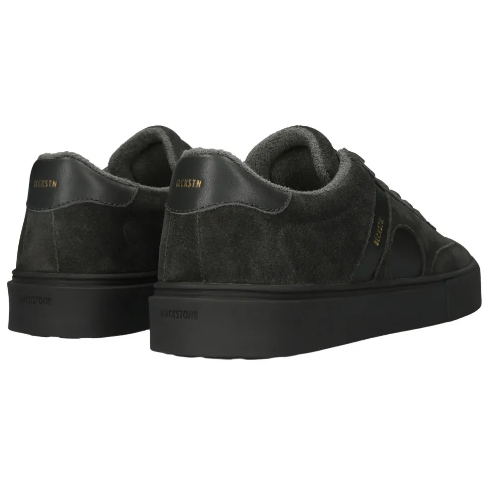 Blackstone Quartz Auden suède sneakers met logo - antraciet, foto 3