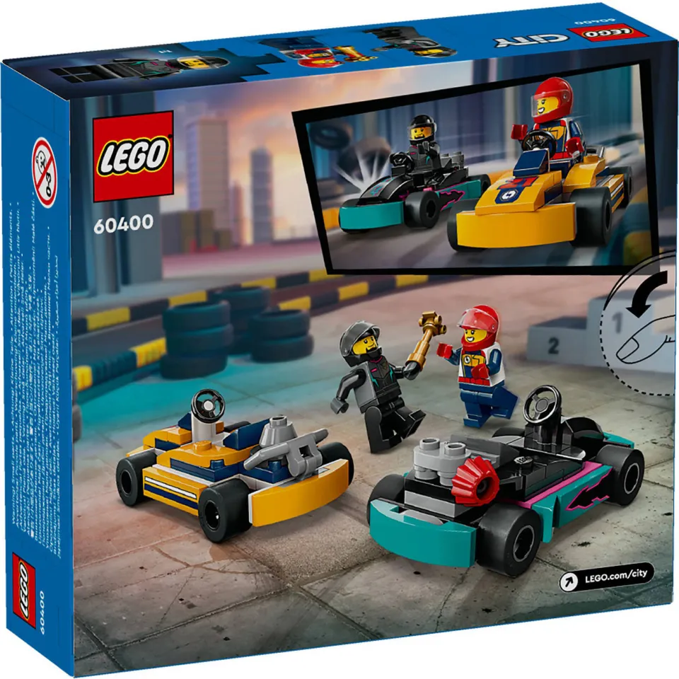 Lego City Karts en racers Speelgoed Race Auto Set voor Kinderen vanaf 5 Jaar 60400, foto 3