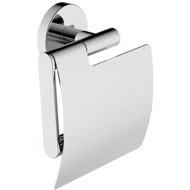 Wiesbaden Alonzo toiletrolhouder met klep chroom