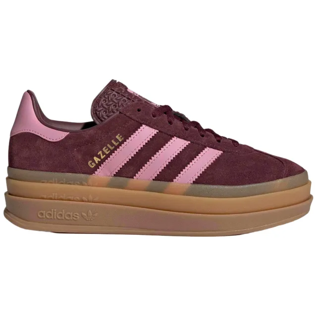 Adidas Originals Gazelle Bold leren sneakers - bruin/roze
