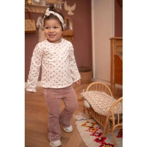 Dirkje longsleeve + broek + haarband met print - roze, foto 3