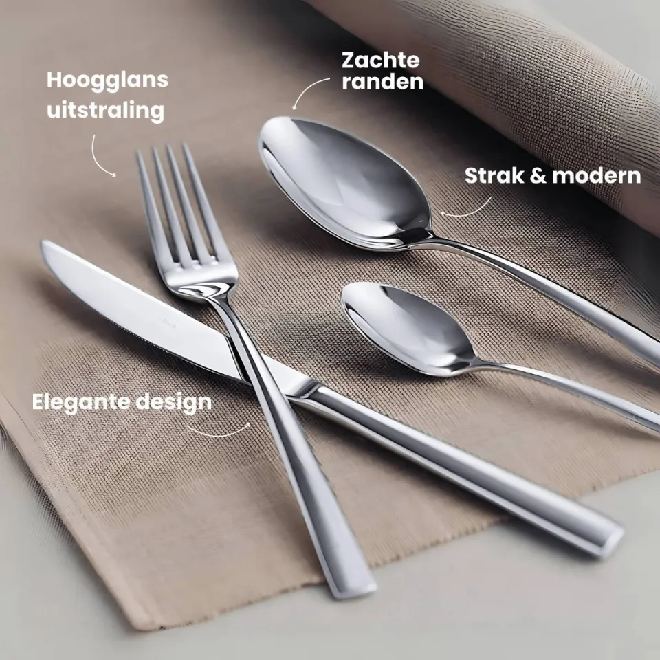 Villeroy & Boch Piemont bestekset 24-delig zilver, foto 6