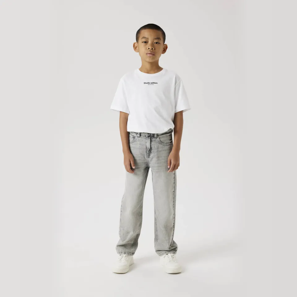 NAME IT KIDS straight fit jeans NKMRYAN light grey denim