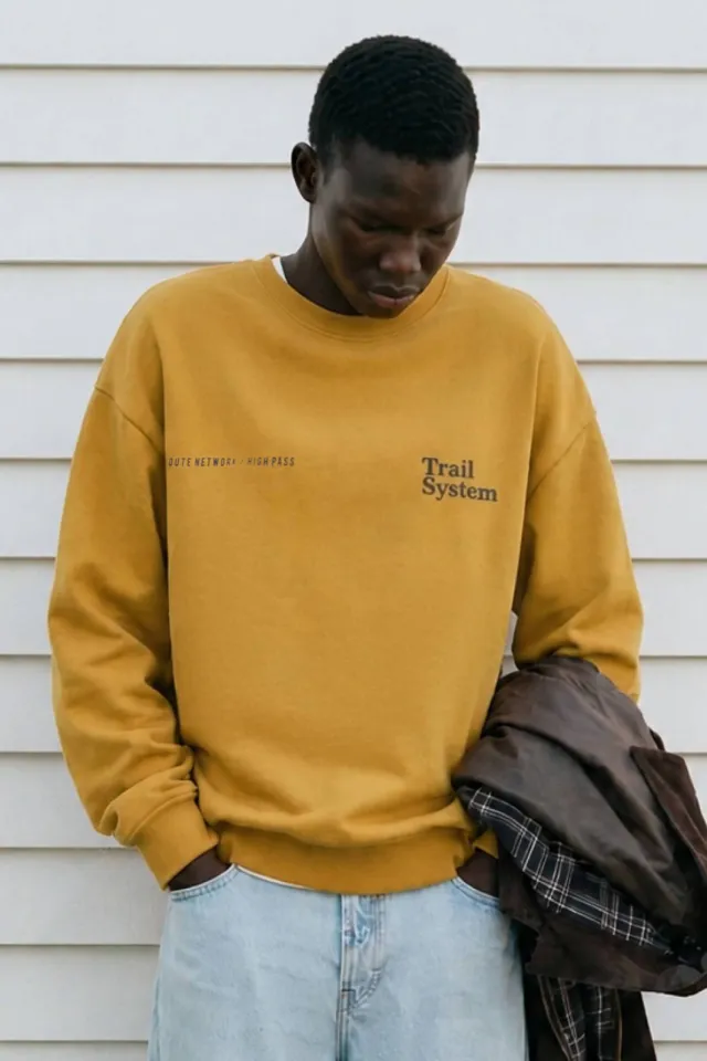 Mango TEEN sweater met tekst - oker