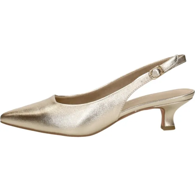 Marco Tozzi slingback pump goudkleur, foto 2