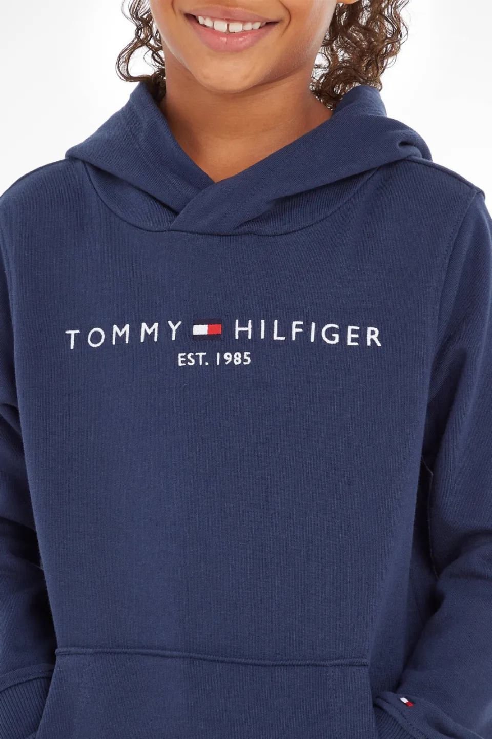 Tommy Hilfiger unisex hoodie met logo donkerblauw, foto 6