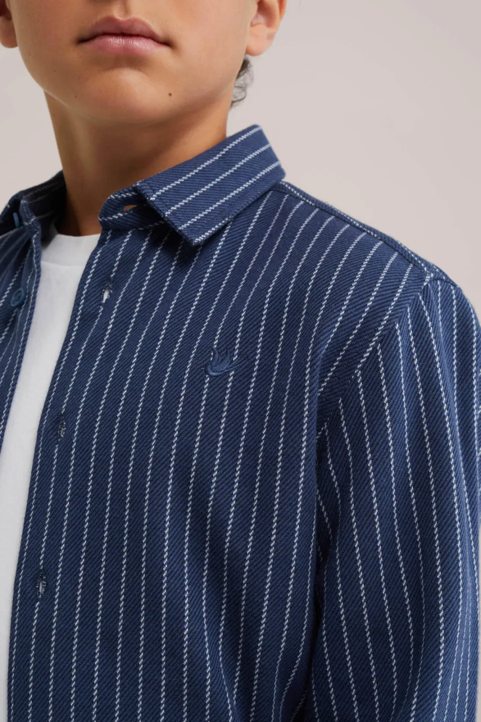 WE Fashion gestreept overhemd - donkerblauw, foto 4