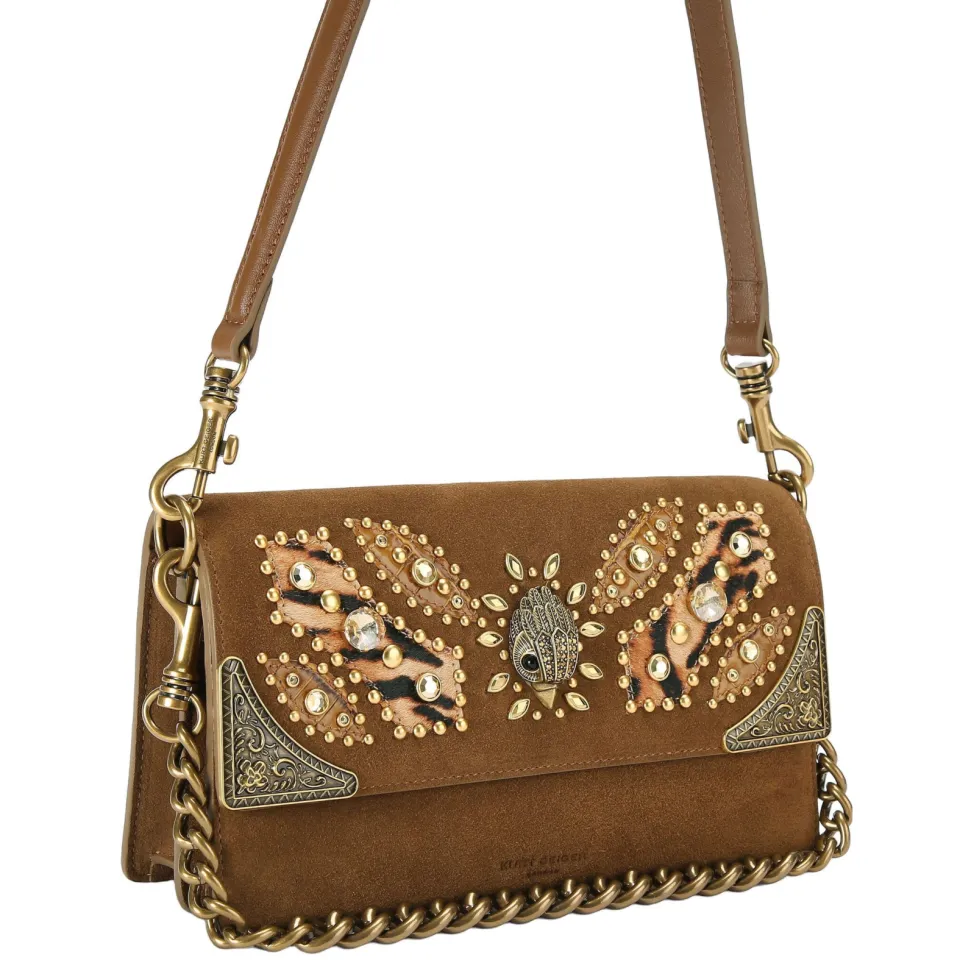 Kurt Geiger suède schoudertas Sloane cognac, foto 3