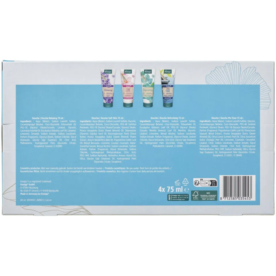Kneipp geschenkset Shower Favourites - 6 x douche 75 ml, foto 3