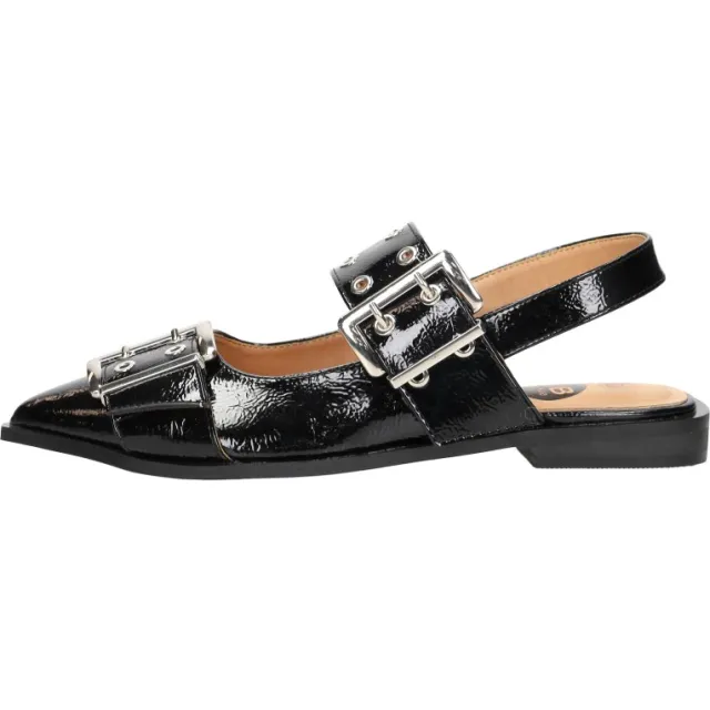 Sub55 Slingbacks ballerina zwart lak, foto 2