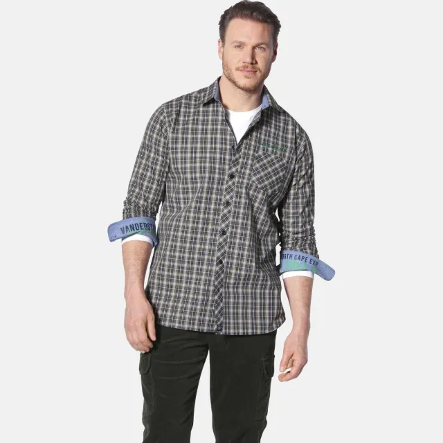 Jan Vanderstorm casual overhemd groen
