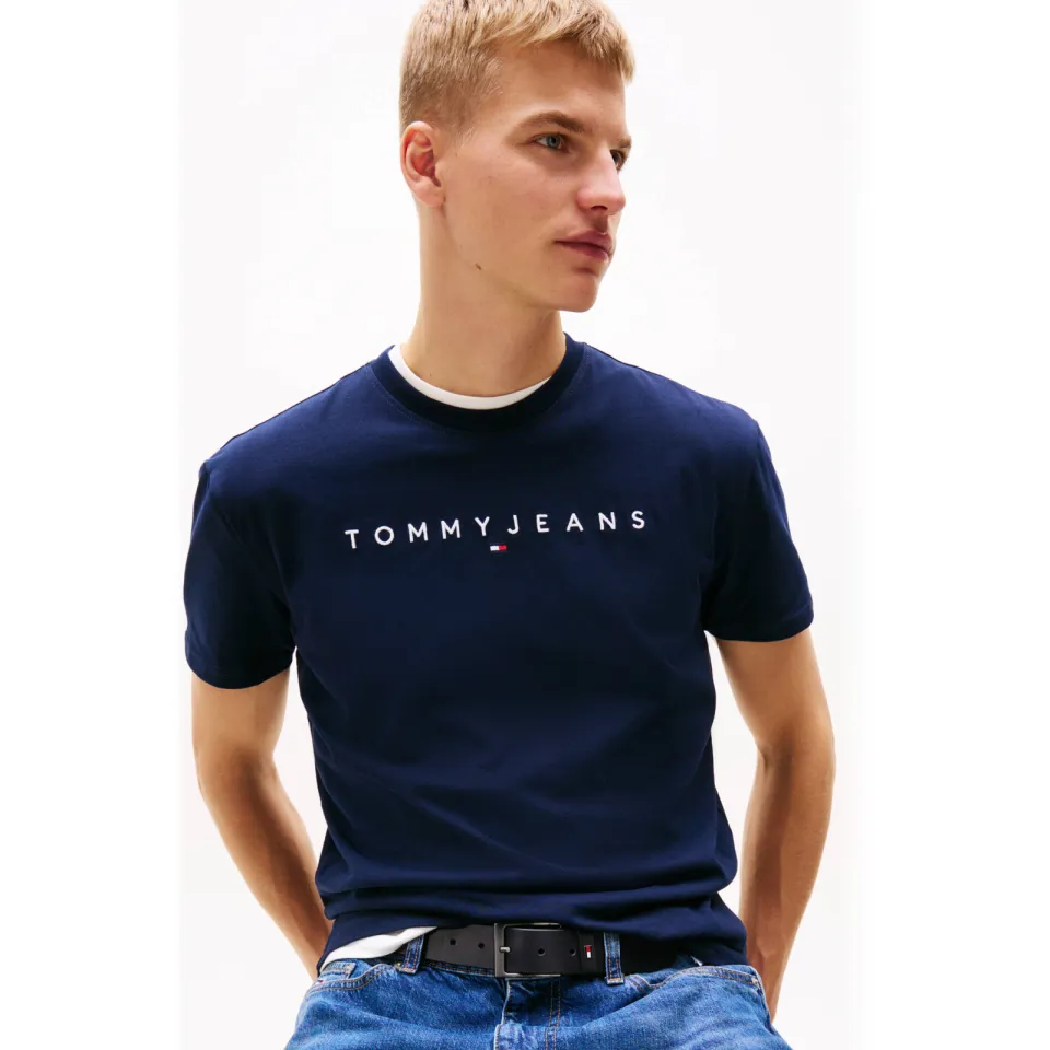 Tommy Jeans regular T-shirt donkerblauw, foto 5