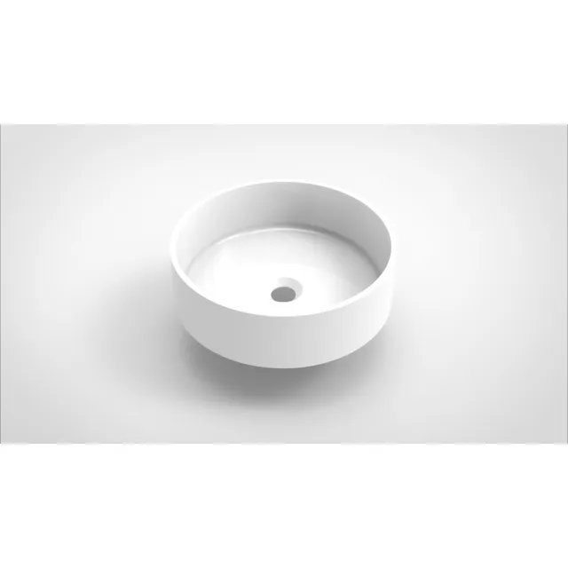 Arcqua Opbouw Waskom Arcqua Case Rond 40 cm Glans Wit