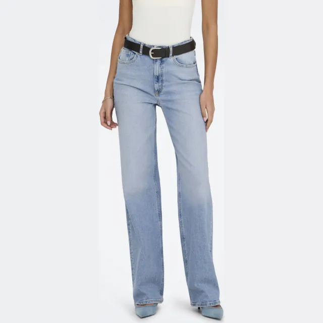 Only high waist wide leg jeans ONLJUICY medium blue denim
