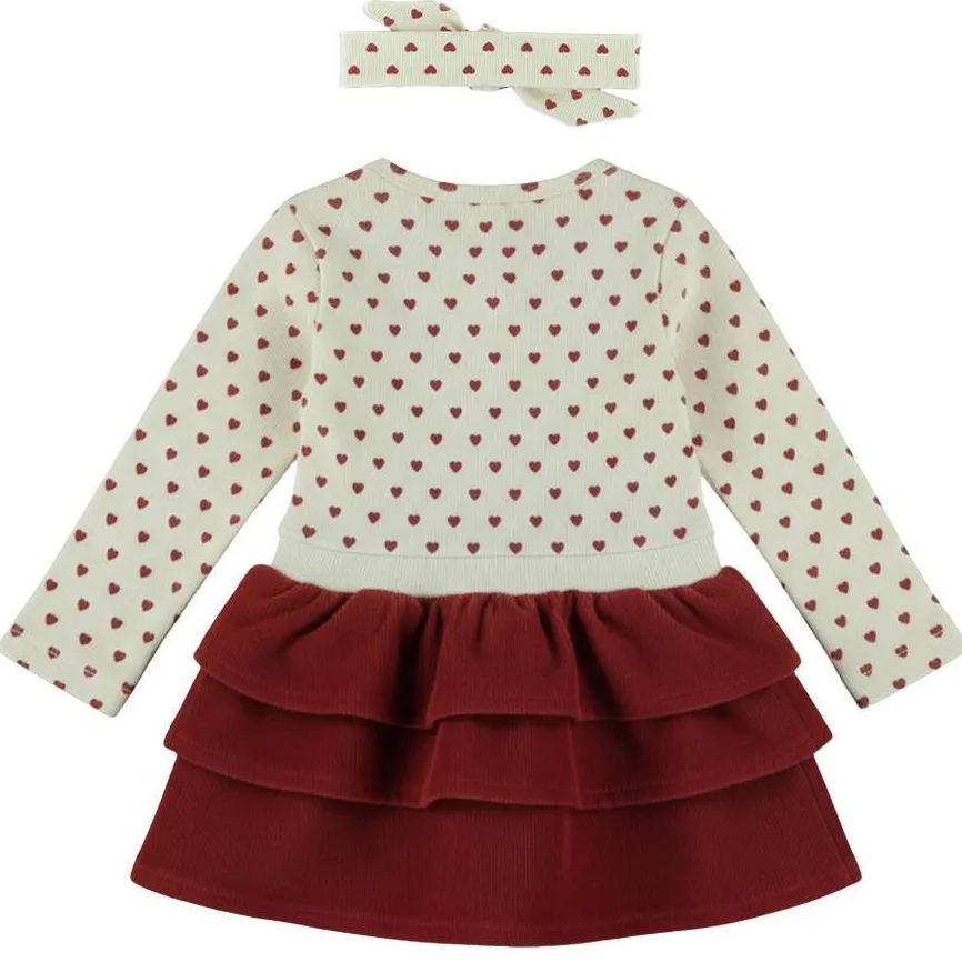 Dirkje set met hartjes - wit/rood, foto 3