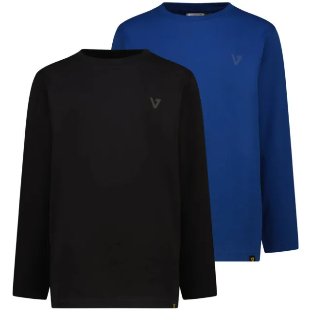 Vingino longsleeves set van 2 zwart hardblauw Zwart/hardblauw