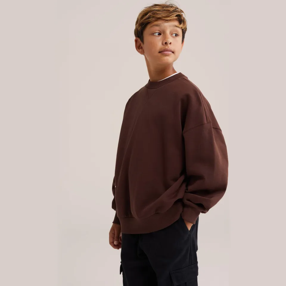 WE Fashion sweater met backprint - bruin, foto 4