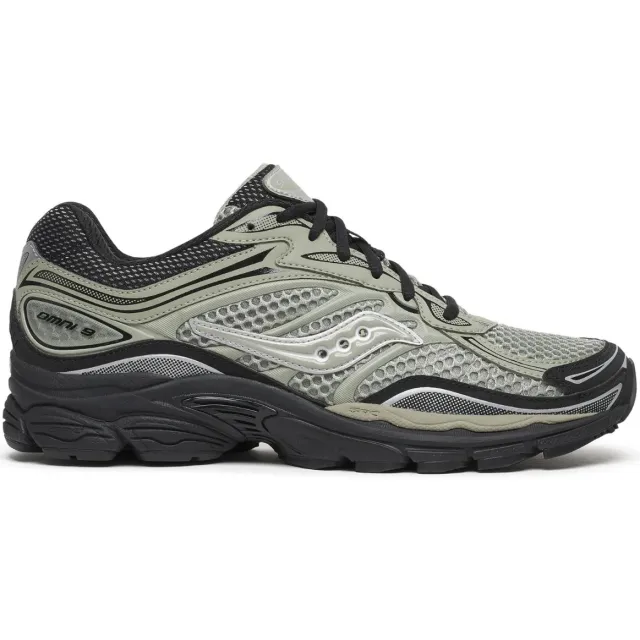 Saucony Progrid Omni 9 Sage/Black Mesh Unisex Groen