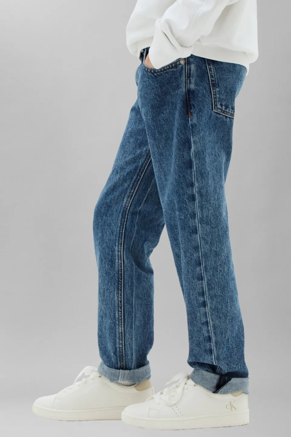 Calvin Klein straight leg jeans - mediumblauw, foto 5