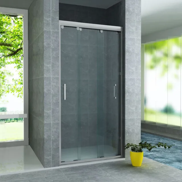 Boss & Wessing Nisdeur 3-Delig Schuifdeur BWS Aloni 80x200 cm 8 mm NANO Coating Chroom