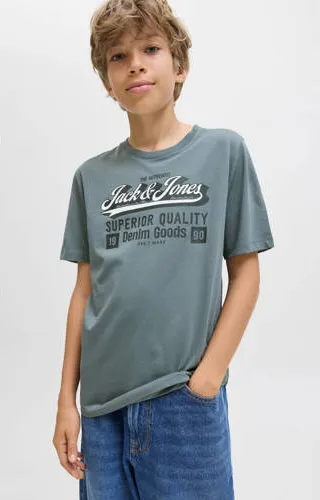 Jack & Jones JJELOGO t-shirt grijsblauw, foto 5
