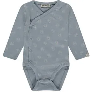 Babyface romper met all over print blauw Jongens Stretchkatoen Ronde hals