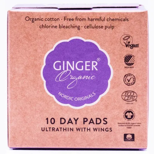 Ginger Organic Maandverband Dag 10 stuks