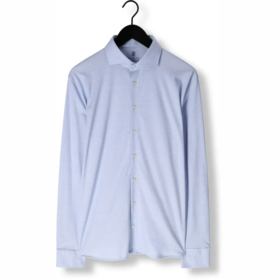 Desoto Essential Modern Fit jersey overhemd lichtblauw, foto 3