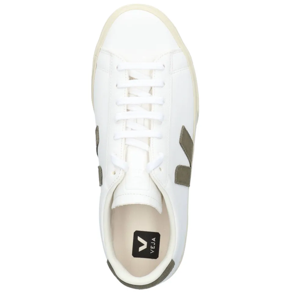 Veja Campo leren sneakers wit/kaki, foto 5