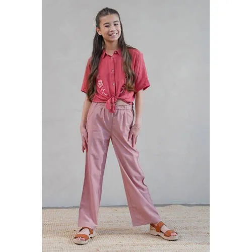 Like Flo straight casual broek oudroze, foto 2