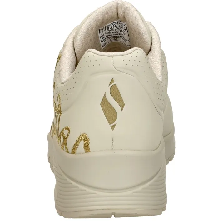 Skechers Uno Golden Heart sneakers gebroken wit, foto 5
