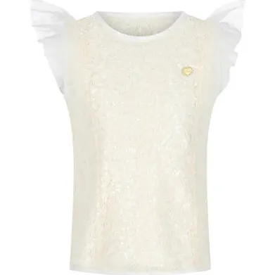 Le Chic t-shirt offwhite gehaakt