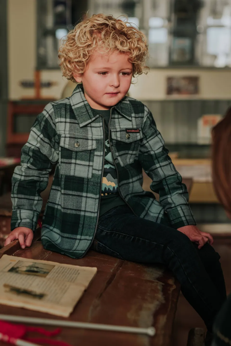 Koko Noko longsleeve donkergroen met print, foto 6