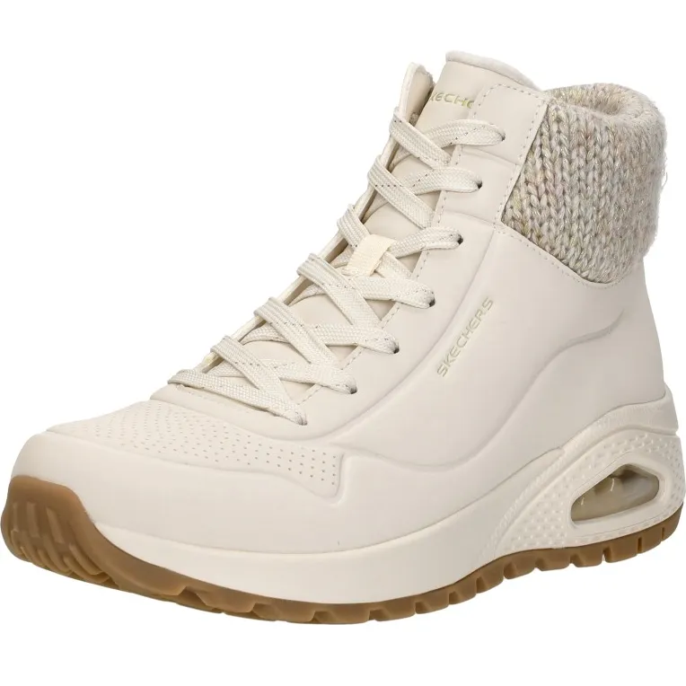 Skechers Uno Rugged Darling Days hoge sneaker gebroken wit, foto 4