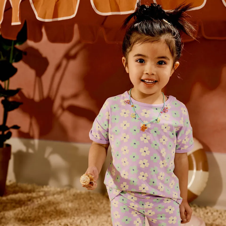 Z8 Jara mini T-shirt lila Lila/lichtgroen/crème