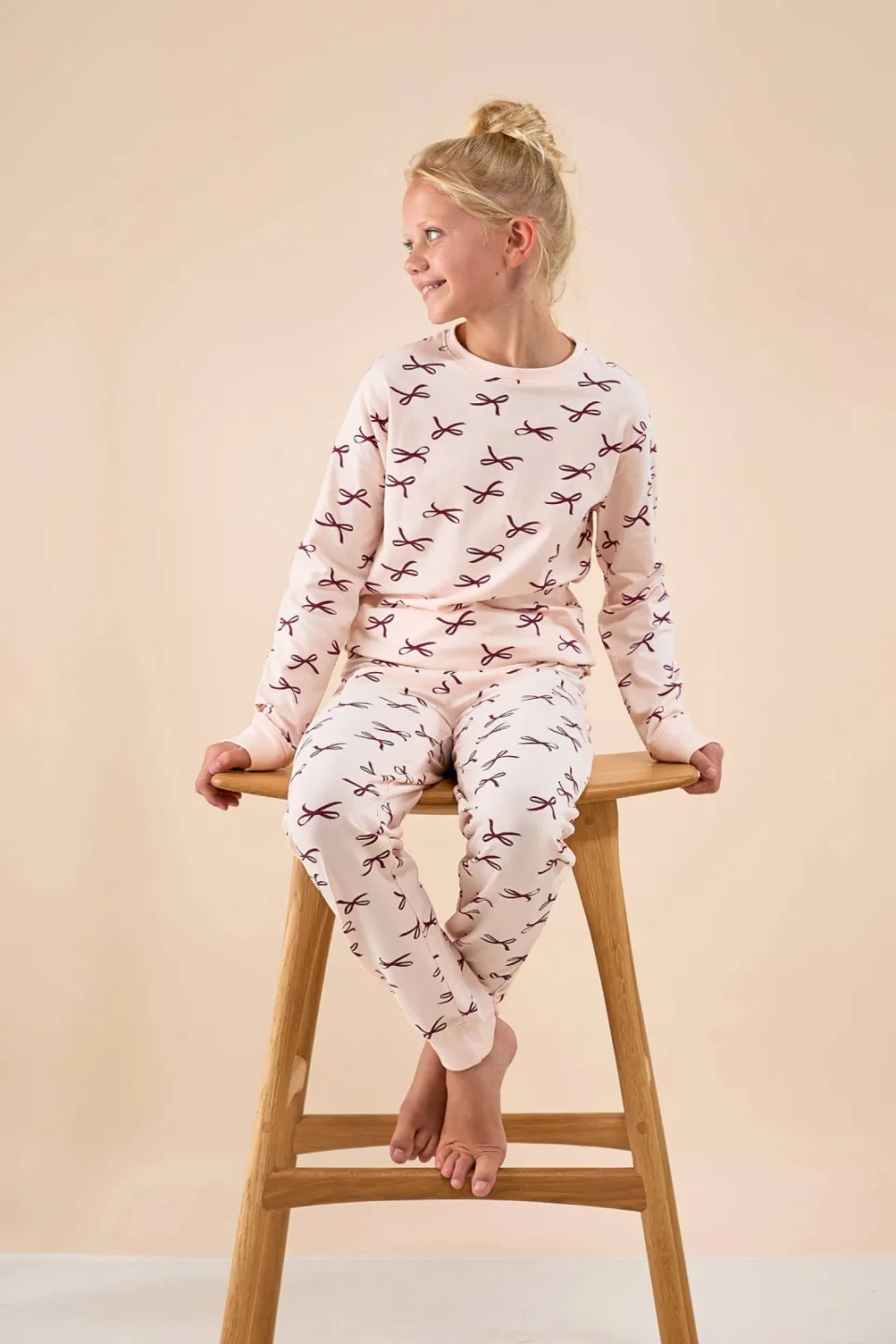 Little Label pyjama met strikjes print roze, foto 4