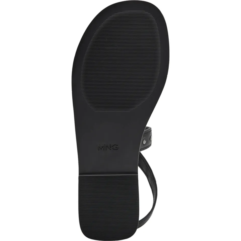 Mango TEEN leren sandalen zwart met studs, foto 5