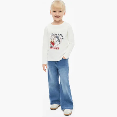 S.Oliver longsleeve met glitterprint wit, foto 3